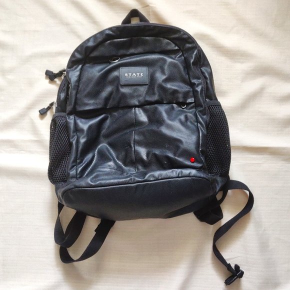State Backpack Lenox Coated Canvas Black - Picture 2 of 12